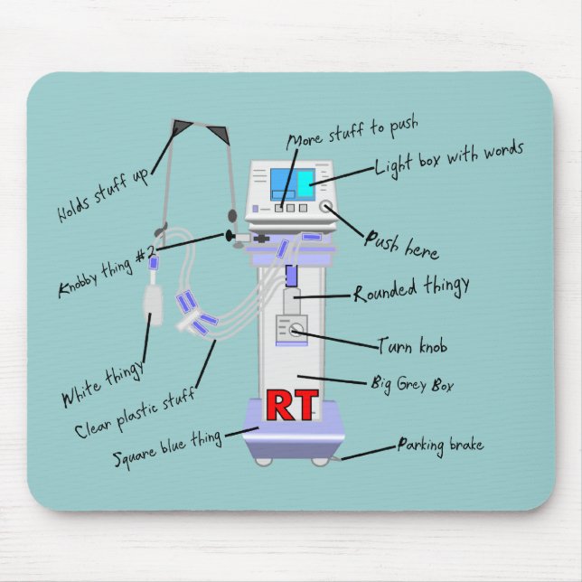 Alfombrilla De Ratón Regalos del terapeuta respiratorio (Frente)