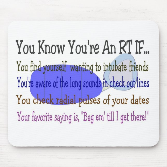 Alfombrilla De Ratón Regalos del terapeuta respiratorio (Frente)