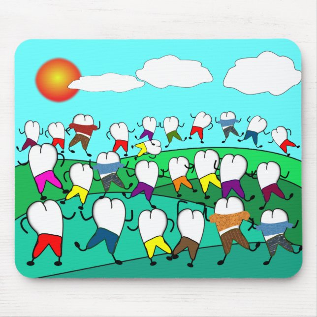 Alfombrilla De Ratón Regalos dentales caprichosos del arte del diente (Frente)