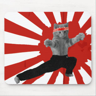 Alfombrilla De Ratón Regalos divertidos del gatito del karate