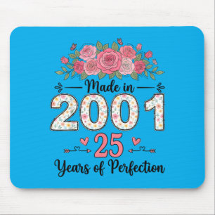 Alfombrilla De Ratón Regalos Florales Hechos En 2001 para Mujeres Cumpl