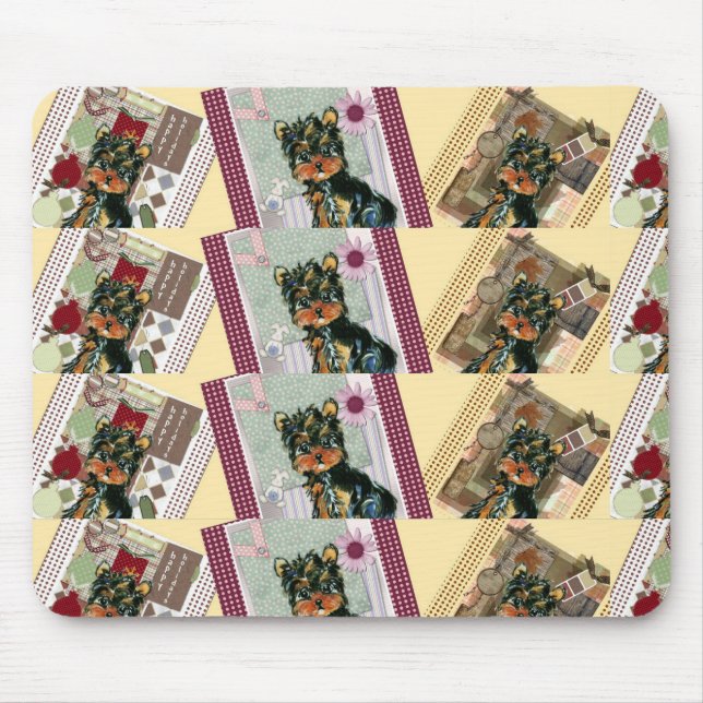 ALFOMBRILLA DE RATÓN REGALOS NAVIDEÑOS DE YORKIES (Frente)