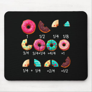 Alfombrilla De Ratón Regalos para maestros de donut de fracción de regr