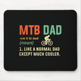 Alfombrilla De Ratón Regalos para papá de ciclismo de montaña estilo re