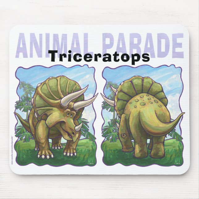 Alfombrilla De Ratón Regalos y accesorios de Triceratops (Frente)