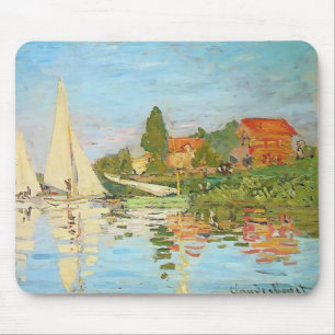Alfombrilla De Ratón Regatta en Argenteuil de Claude Monet