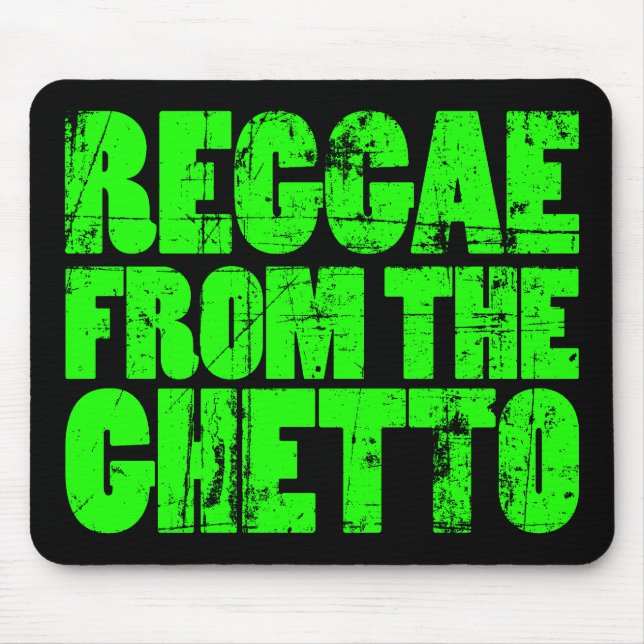 Alfombrilla De Ratón Reggae del ghetto - cojín de ratón (verde) (Frente)