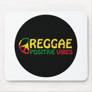 Alfombrilla De Ratón Reggae Music con vibraciones positivas y bandera d