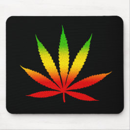 Alfombrilla De Ratón Reggae Rasta Leaf Rastafarian Jamaican Mousepad