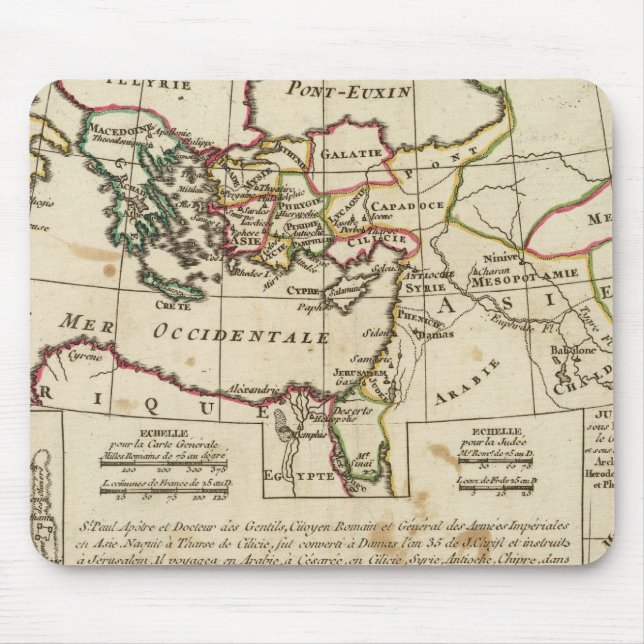Alfombrilla De Ratón Regiones, lugares del Nuevo Testamento (Frente)