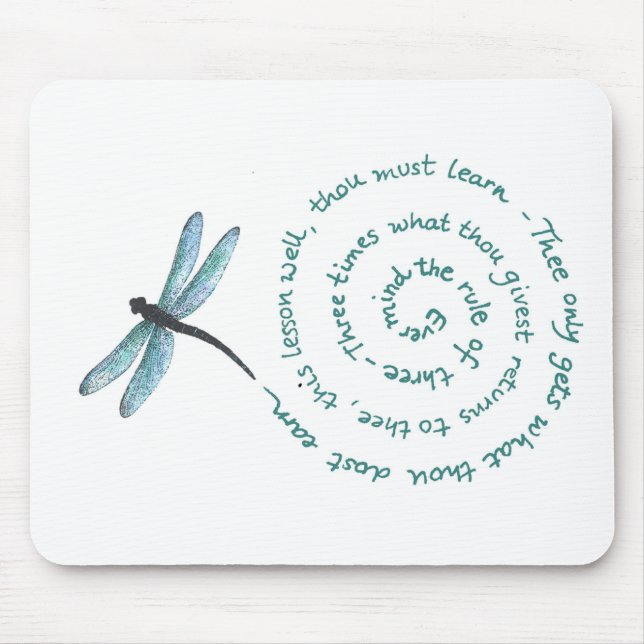 Alfombrilla De Ratón Regla de 3 - la ley de la bruja - Wiccan Rede (Frente)