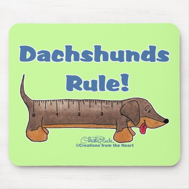 Alfombrilla De Ratón Regla de Dachshunds (Frente)