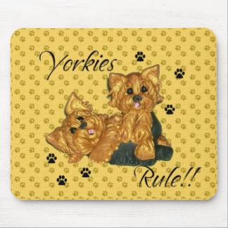 Alfombrilla De Ratón ¡Regla de Yorkies!!   Cojín de ratón del ordenador