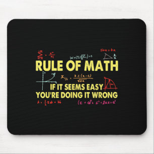 Alfombrilla De Ratón Regla Divertida de Matemáticas Si Parece Fácil Est