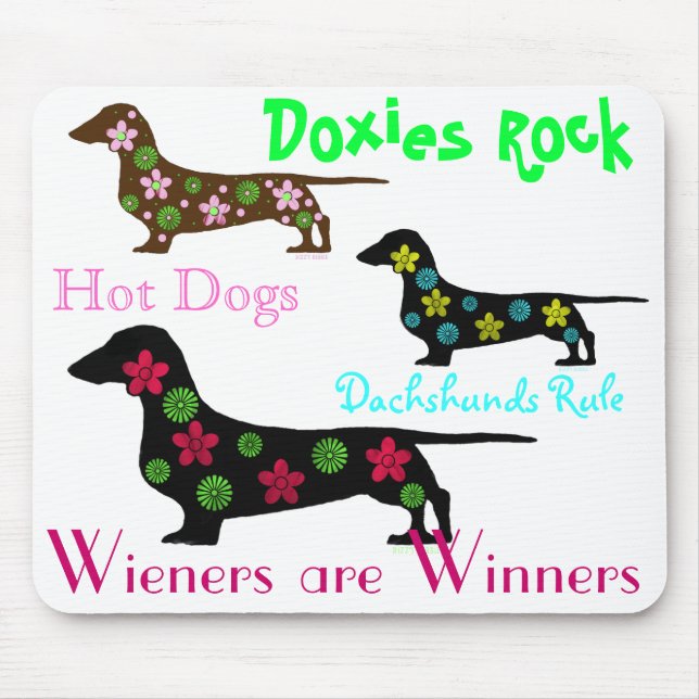 Alfombrilla De Ratón Regla Mousepad de los Dachshunds (Frente)