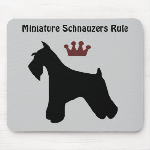 Alfombrilla De Ratón Regla Mousepad de los Schnauzers miniatura
