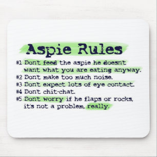 Alfombrilla De Ratón Reglas de Aspie