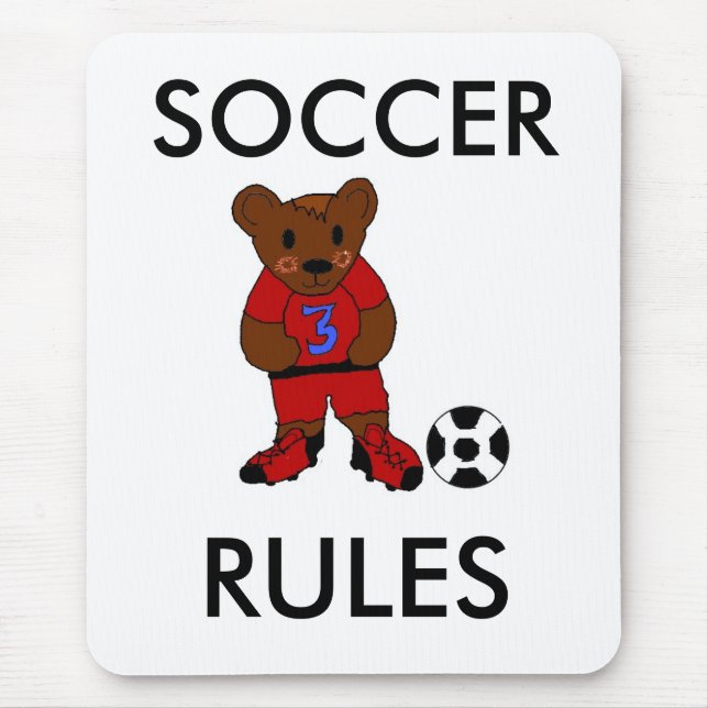 Alfombrilla De Ratón Reglas de fútbol divertidas (Frente)