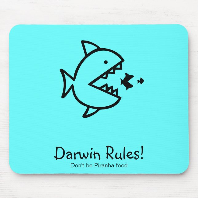 Alfombrilla De Ratón ¡Reglas de Glow_Darwin del océano! (Frente)