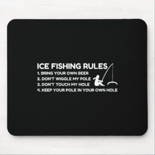 Alfombrilla De Ratón Reglas de pesca en hielo divertidas