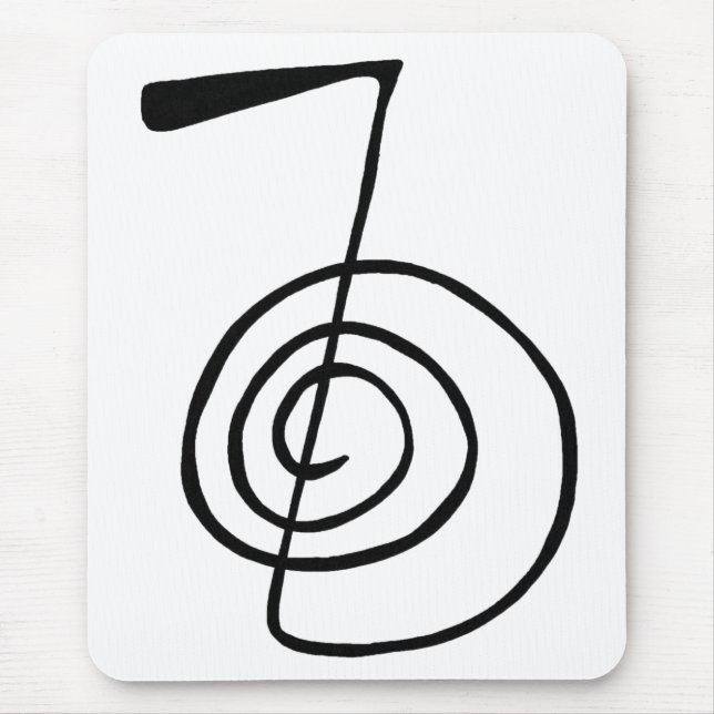 Alfombrilla De Ratón Reiki: Cho Ku Rei: La tarjeta postal del símbolo d (Frente)