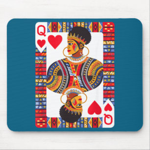 Alfombrilla De Ratón Reina africana tarjeta melanina orgullo negro blm