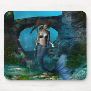 Alfombrilla De Ratón Reina de la sirena - debajo del mar Mousepad