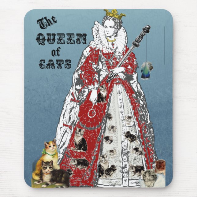 Alfombrilla De Ratón Reina de los gatos Mousepad (Frente)