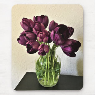 Alfombrilla De Ratón Reina de los tulipanes de la noche