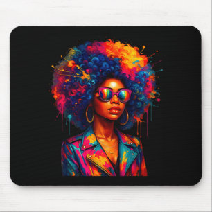 Alfombrilla De Ratón Reina de mujeres negras Afro Africano Melanina Got