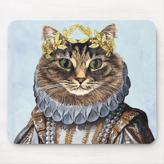 Alfombrilla De Ratón Reina del gato 2 (Frente)