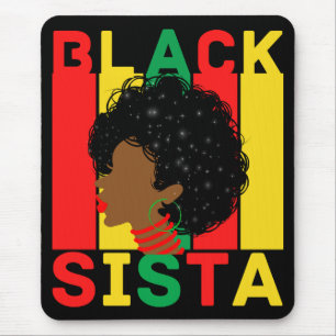 Alfombrilla De Ratón Reina negra Melanin Mujer Sista Amor