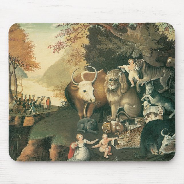 Alfombrilla De Ratón Reino Pacífico por Edward Hicks Arte Popular Vinta (Frente)