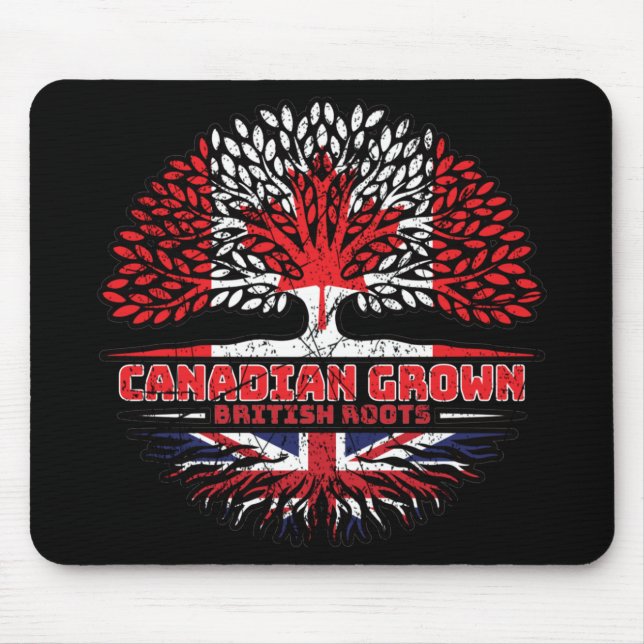 Alfombrilla De Ratón Reino Unido Árbol canadiense británico (Frente)