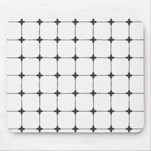 Alfombrilla De Ratón Rejilla Neutral Organizada Minimalista Negro & Bla