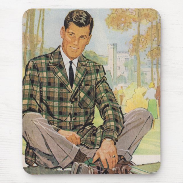 Alfombrilla De Ratón relajante en plaid (Frente)