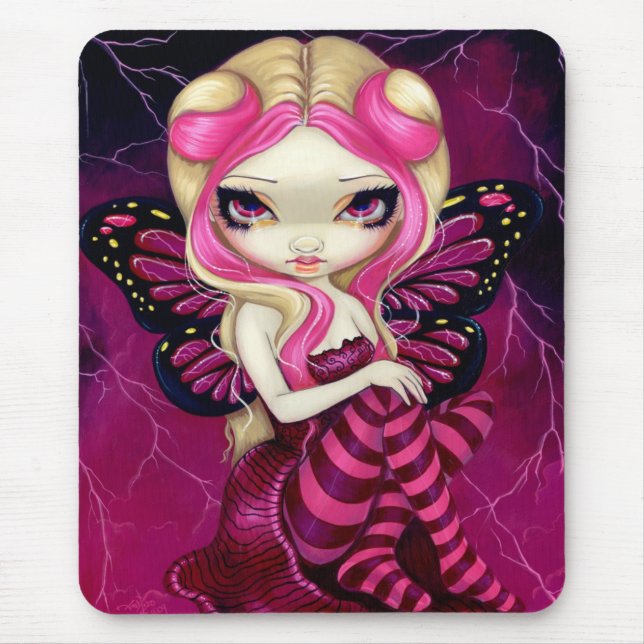 Alfombrilla De Ratón "Relámpago rosado" Mousepad (Frente)