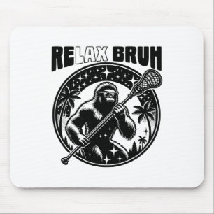 Alfombrilla De Ratón Relax Bro Bruh Funny Bigfoot Lax Lacrosse Men Boys