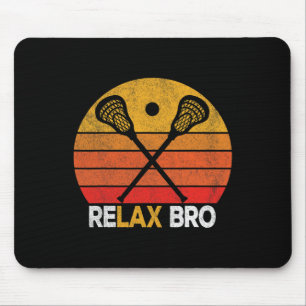 Alfombrilla De Ratón Relax Bro Funny Lacrosse Cita Lacrosse Crosse Vin