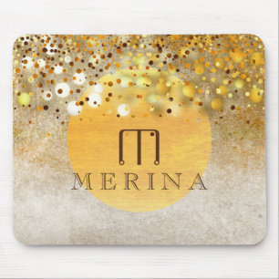 Alfombrilla De Ratón Relieve metalizado de imitación de oro Purpurina d