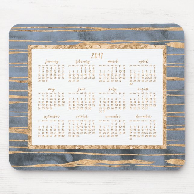Alfombrilla De Ratón Relieve metalizado dorado Anual del Calendario 201 (Frente)