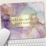 Alfombrilla De Ratón Relieve metalizado dorado Lilac Purpurina Watercol<br><div class="desc">Lilac Purpurina Watercolor Faux Relieve metalizado dorado Mouse Pad. Este diseño presenta un estilo de letra con un estilo de escritura de firma elegante que se encuentra en un bonito fondo de brillo lila moderno. Perfecto para un salón de belleza,  peluquería,  maquillador o cosmetólogo.</div>