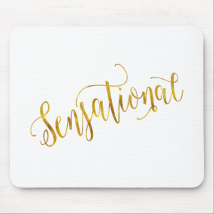 Alfombrilla De Ratón Relieve metalizado Sensacional Quote Gold Faux Ins
