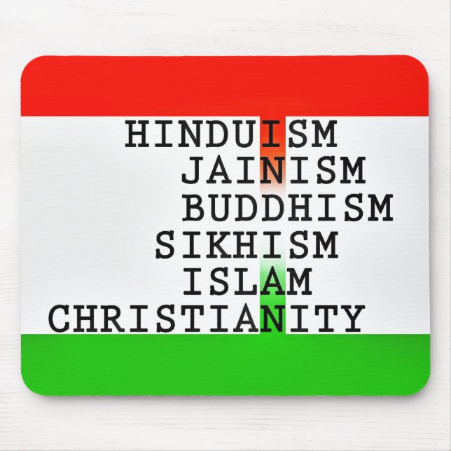 Alfombrilla De Ratón Religiones de identidad indias (Frente)