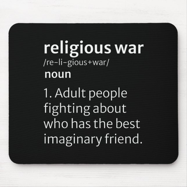 Alfombrilla De Ratón Religious War Dictionary Sarcastic Definition Funn (Frente)