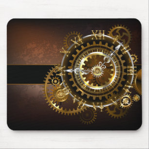 Alfombrilla De Ratón Reloj de vapor con engranajes antiguos