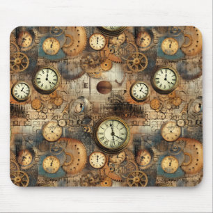 Alfombrilla De Ratón Reloj de vapor de color rugoso (10)