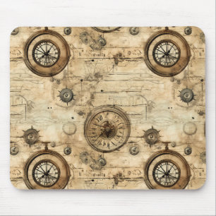 Alfombrilla De Ratón Reloj de vapor de color rugoso (9)