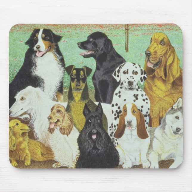 Alfombrilla De Ratón Reloj del perro (Frente)