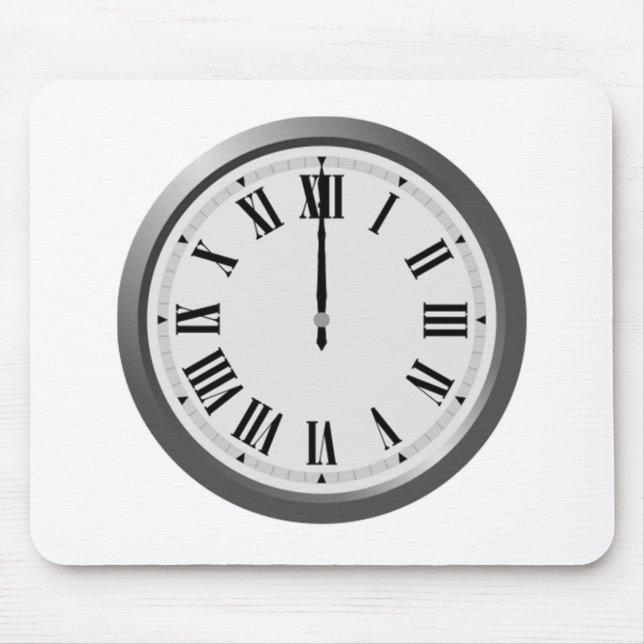 Alfombrilla De Ratón Reloj que exhibe tiempo (Frente)